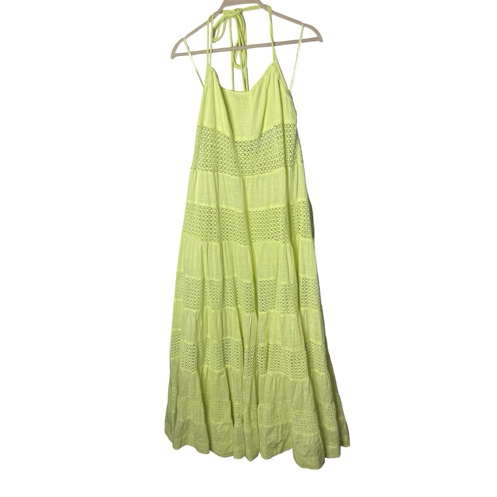 By Anthropologie‎ Sheer Lace Tiered Midi Dress size Small